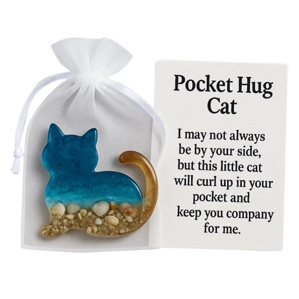 Positive Card Pocket Hug Gifts Miniature Figurine Inspirational Card  for Thoughtful Gift