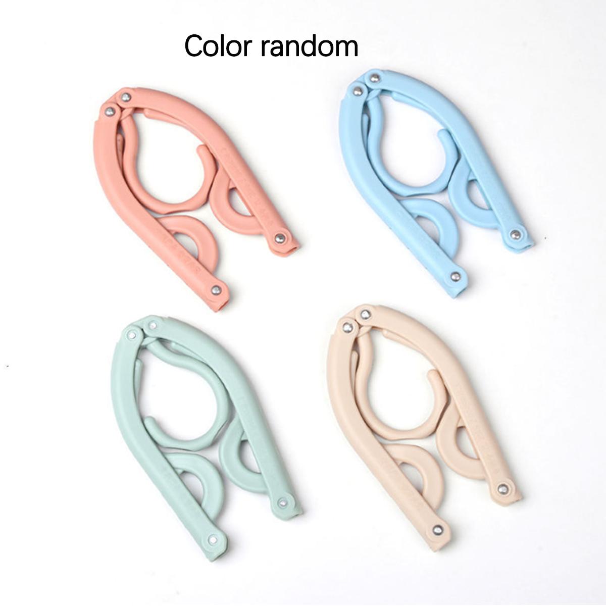 

1pc folding clothes hanger multifunctional drying hanger anti slip outdoor travel portable clothes hanger home (color random)