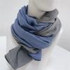 Korea Design New Spliced Scarf Long Two-Tone Cotton Warm Contrast Color Shawl Women'S Scarves 75*190Cm