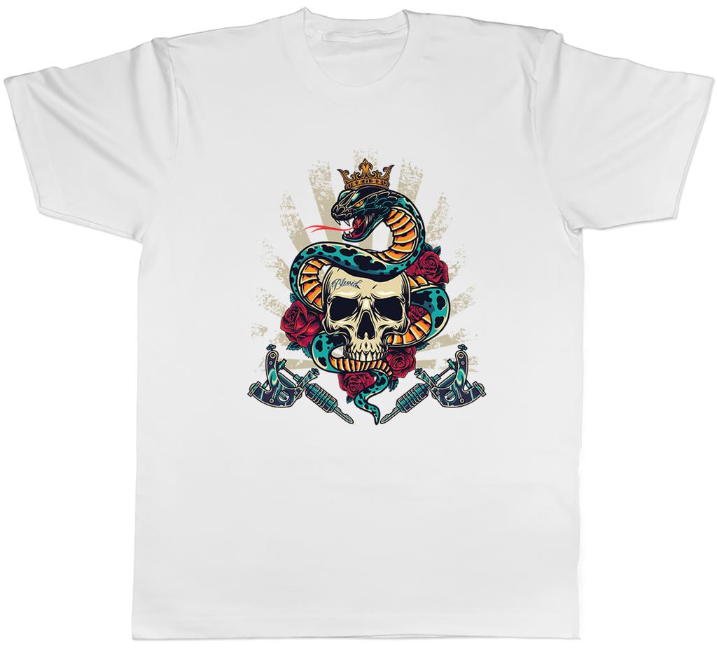 Skull King Unisexs TShirt Tattoo Inked Snake Gothic Unisex Tee Gift