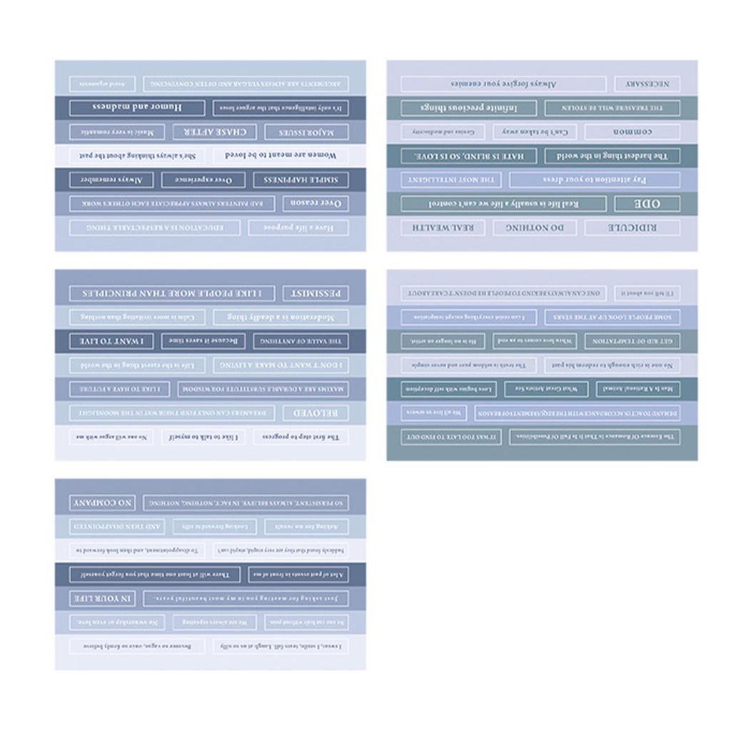 20 Sheets Quote Stickers for Scrapbooking Supplies Phrases Words Stickers for Vintage Junk Journaling DIY Art Crafts