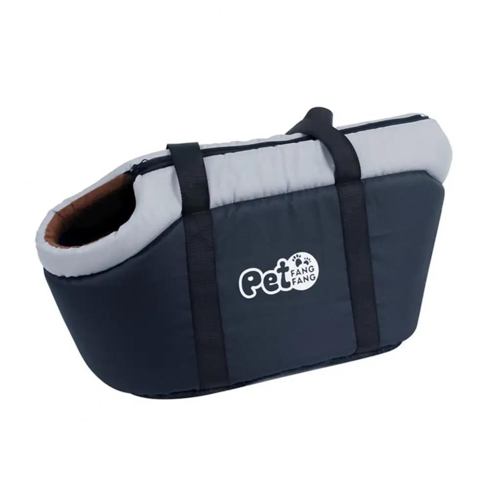 

Pet Bag Soft-Sided Adjustable Fabric Interior Pad Carrier Tote for Cat Carrier Outgoing Travel Breathable Pets Handbag items S чорний