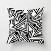 Geometric Cushion Cover Throw Pillow Case Dotted Grid Triangular Art White Black