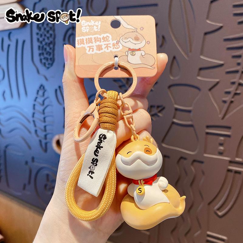 Year of the Snake Puppy Snake Festive Lucky Keychain Female Cute Delicate Doll School Bag Pendant New Year's Gift