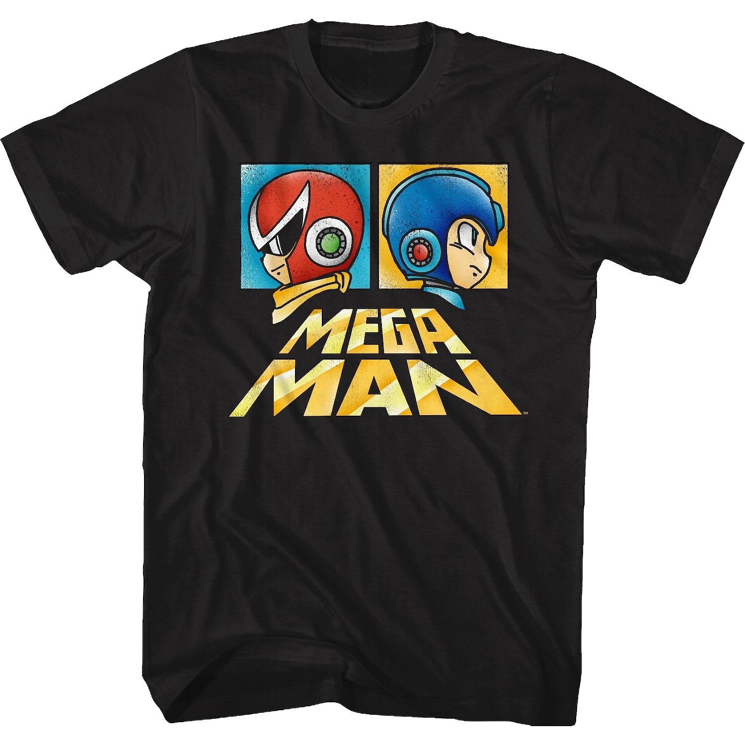 

1987 Mega Man Rockman Retro Japanese Game Arcade Men s Heavy Short Sleeve T-Shirt 4XL