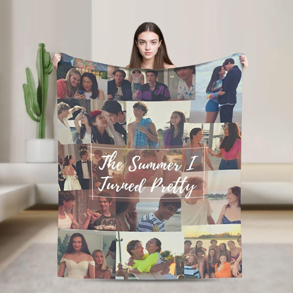 The Summer I Turned Pretty Flannel Throw Blankets Cousins Beach for Bedding Throws Knitted Blanket Travel Warm Portable Quilt