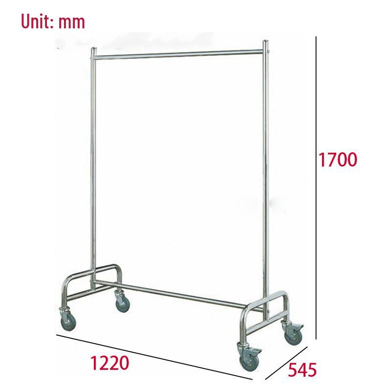 Stainless Steel Multifunctional Trolley and Garment Rack with Wheels