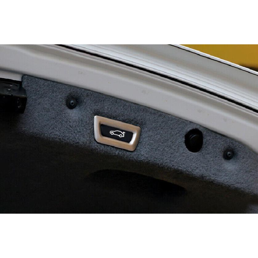 Tailgate Rear Door Button Trim 1PCS For BMW 3 4 Series GT 2013- Silver Steel