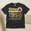 70. Geburtstag T-Shirt Geboren 1956 70 Jahre Alt Geschenke Vintage Palmen Sonnenuntergang