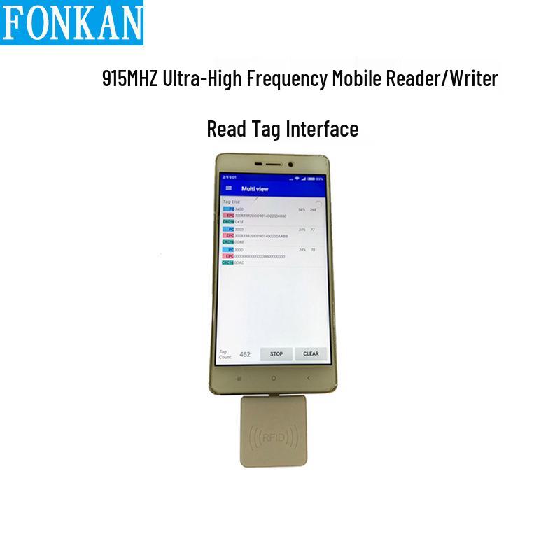 UHF RFID Android Card Reader with Long-Distance Tag Scanning and Recognition