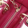 Dior Lady Dior Medium Handbag Canage Pink Lambskin Women Used