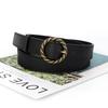 Retro Waist Minimalist Belt With Circular Buckle Design For Casual And Business