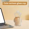 Roztomilý hrnek na kávu s motivem medvídka, Rozkošný kreslený skleněný hrnek, Kreativní hrnek na vodu, Hrnek na džus, Hrnek na mléčný čaj.