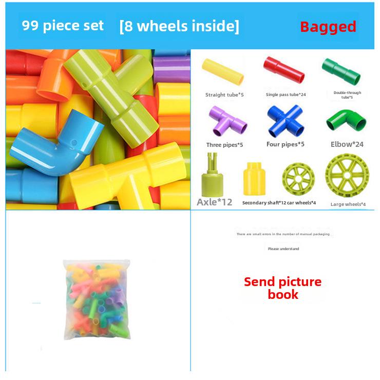 Große Partikel-Pipeline-Bausteine für die pädagogische Entwicklung von Kindern und Puzzlespiele im Kindergarten