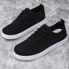 Women's Sports Shoes, Casual Shoes, Woven White Sneakers, Soft-bottom Lightweight Sneakers, Flat Shoes