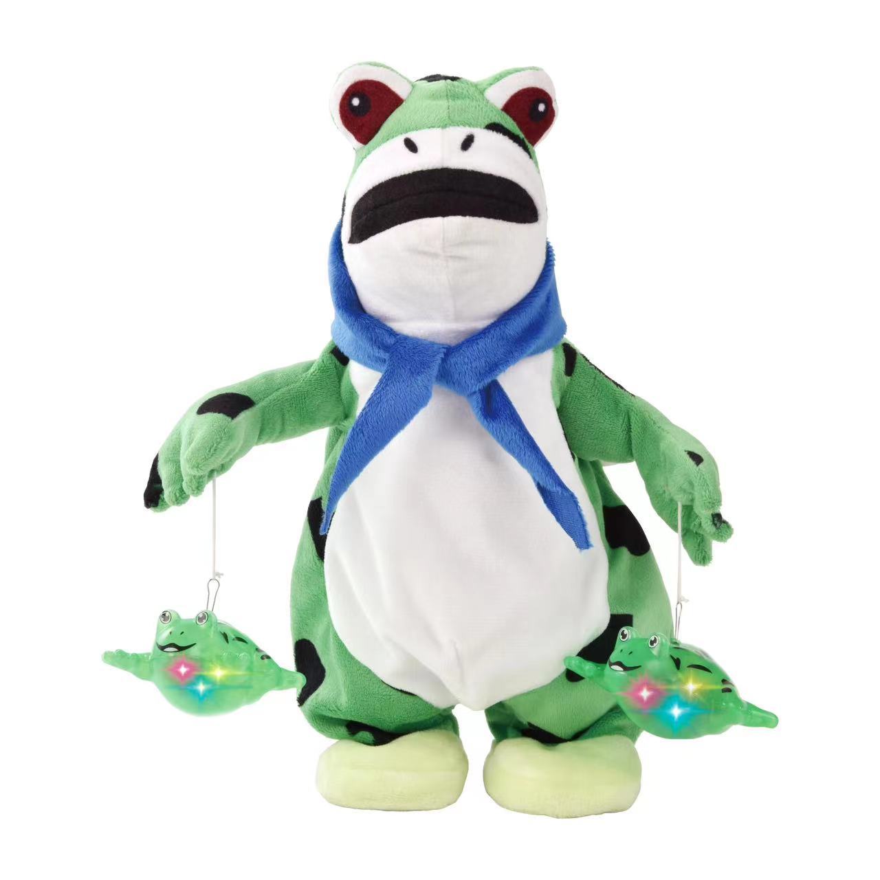 

Плюшевая игрушка Лягушонок Куб Электрическая Танцующая Светящаяся Музыкальная Детская Развивающая Игрушка