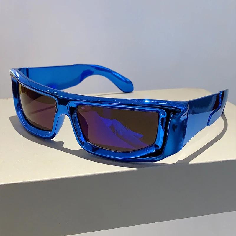 WINFUL New Y2k Wrap Round Men Sunglasses Metallic Rim Outdoor Sports Women Shades Trendy  Design Vintage UV400 Eyewear