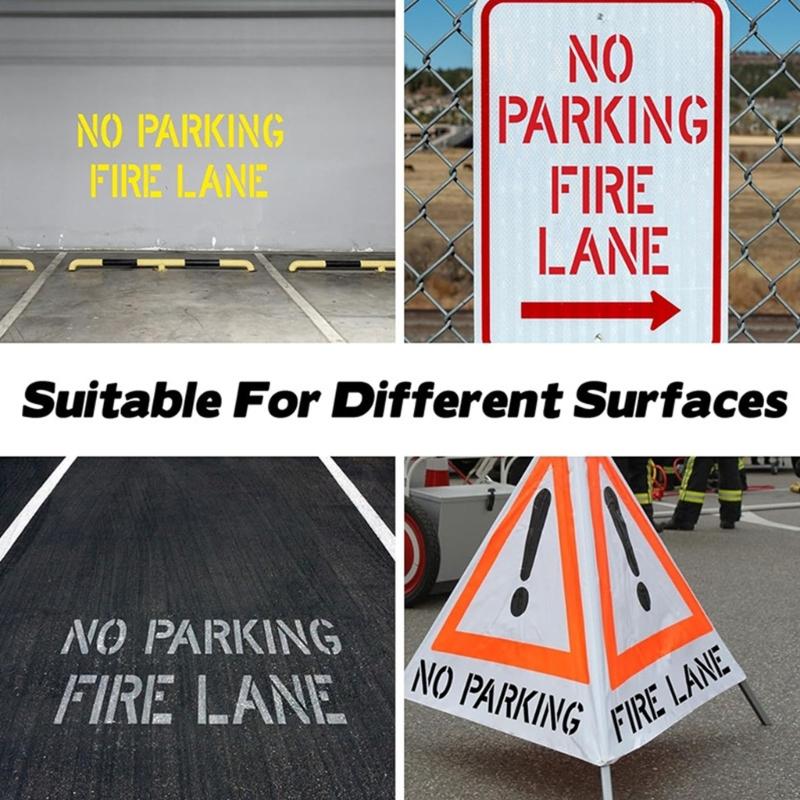 Flexible Silicone Parking Sign Template Strong Bendable Component Outdoor Use Easy to Store for No Parking Fire Zone