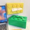 1 Building Block-shaped Tissue Boxmultifunctionalplastic Storage Box Vibrant Colors Wallmountable Or Tabletop Decorative Contain