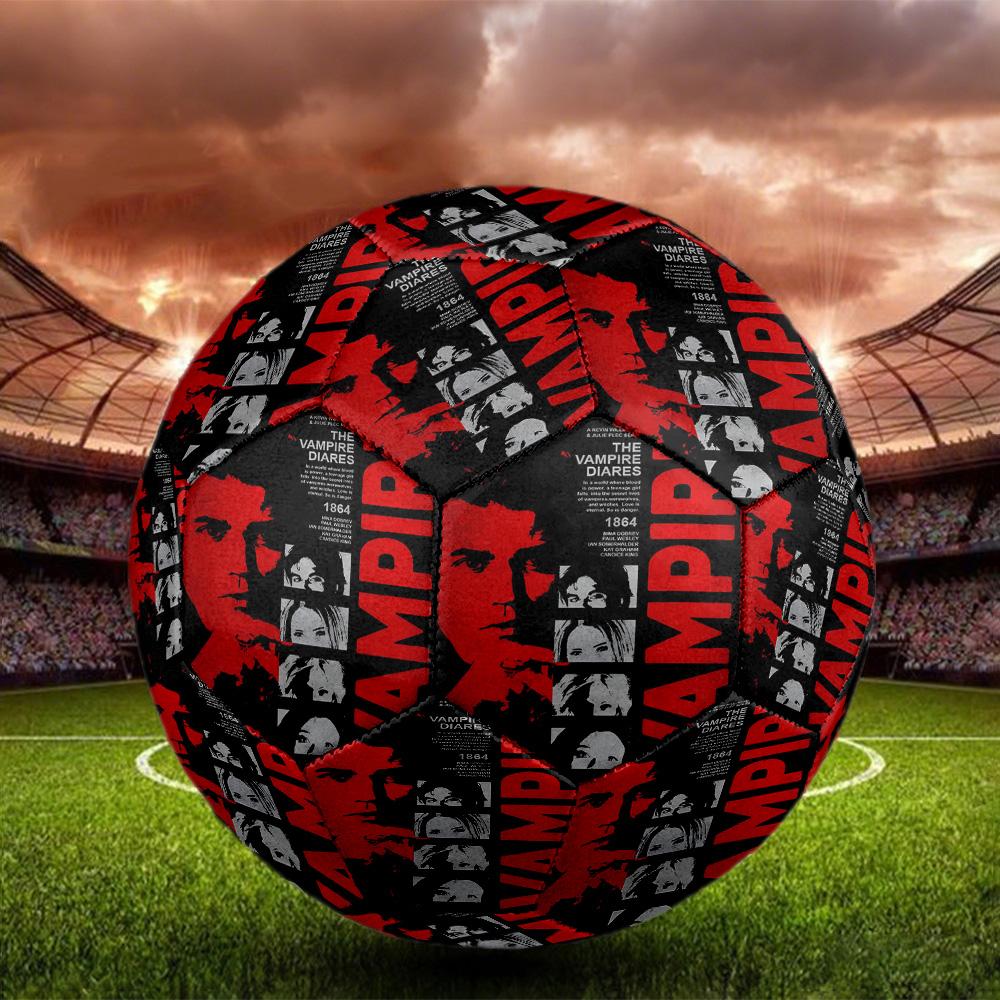 The Vampire Diaries Print Size 5 Soccer Ball, Standard Match Football for Sports Game and Team Practice, Ideal Gift for Soccer Fans