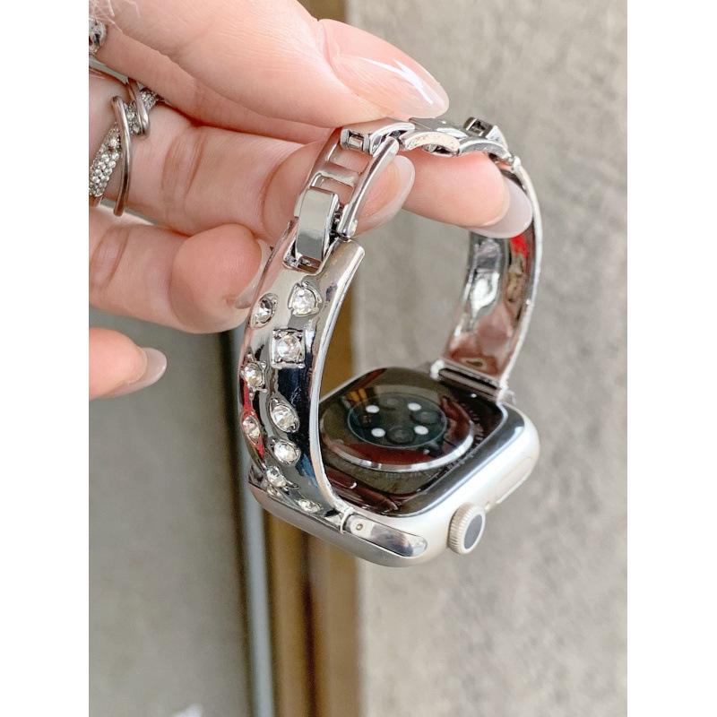 

Star White Diamond Bracelet for Apple Watch 11, Huawei GT6, and Xiaomi 9 For Huawei 8/9/10 серебряный