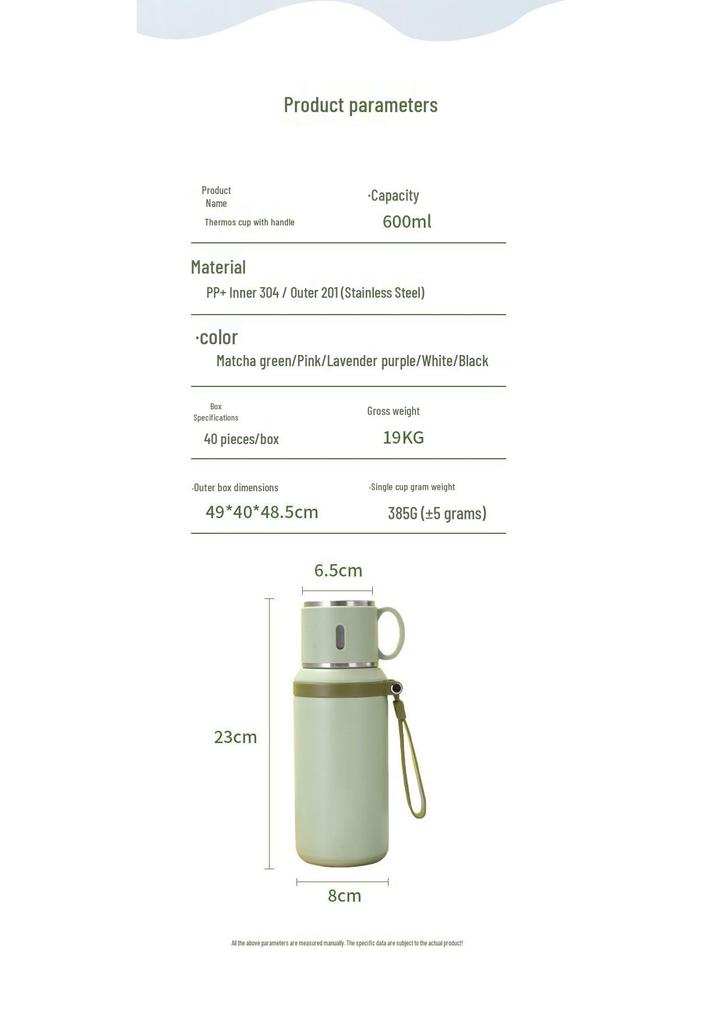 316 Stainless Steel Sports Water Bottle with Tea Separator, Lanyard, and Bounce Lid