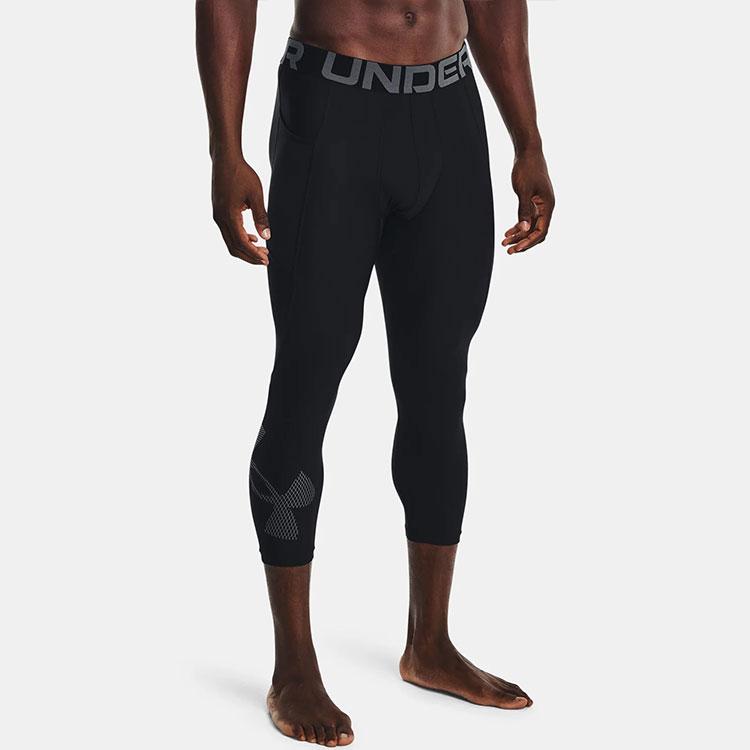 Under Armour Printed Training Compression Workout Capris Men bottoms Black 1370328-001