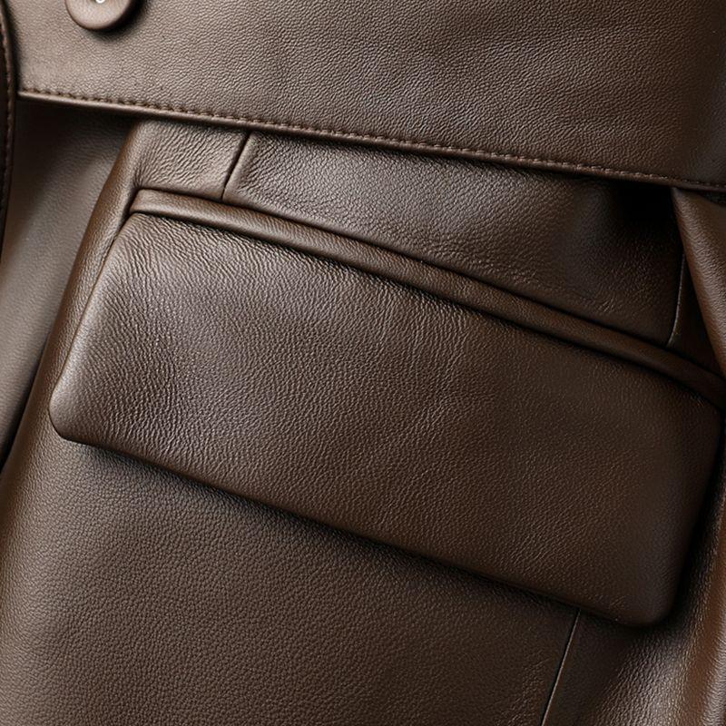 Leather Jacket Women's Autumn Mid Length Suit Casual Suit Jacket