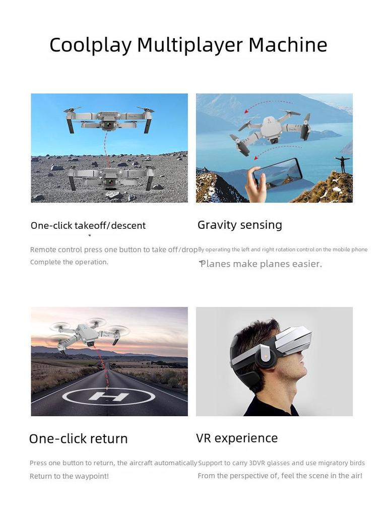 High-Definition E88 K3 Drone: Four-Axis Remote-Control Aerial Photography Toy