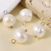 2pcs Irregular Round Three-Dimensional Real Shell Pearl Charm For Jewelry Making Supplies Handmade Sea Beach Accessories Pendant