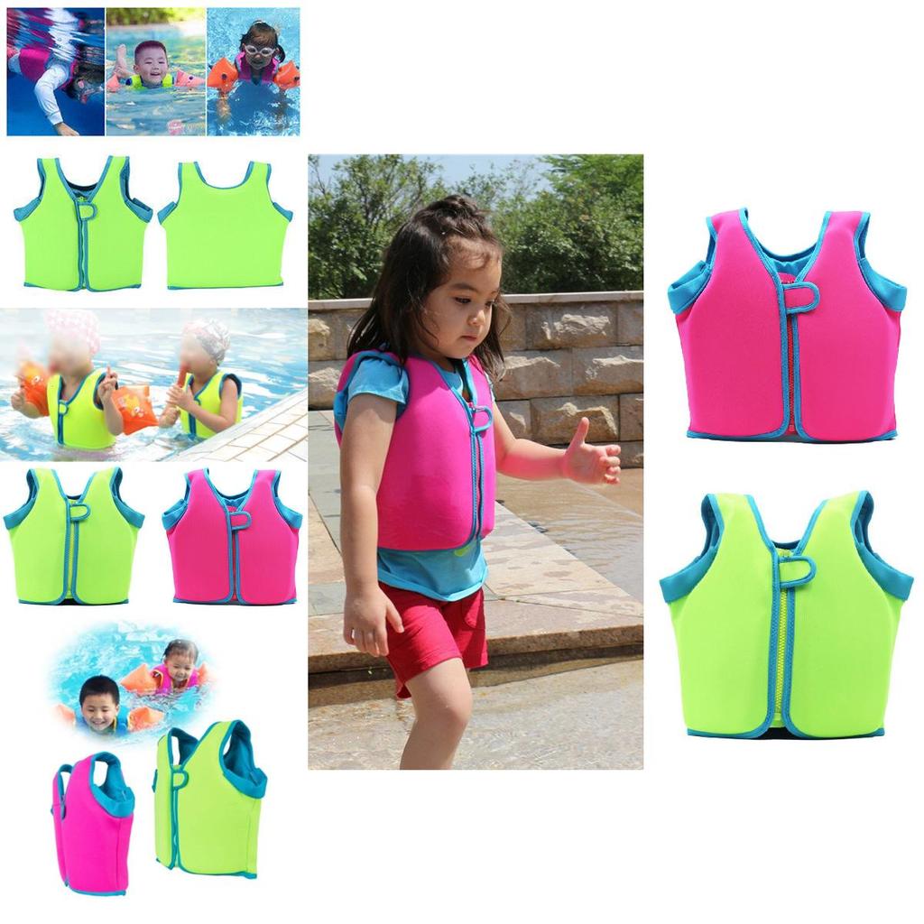 High Buoyancy Kids Swimming Vest With Waterproof Zipper And Adjustable Belt