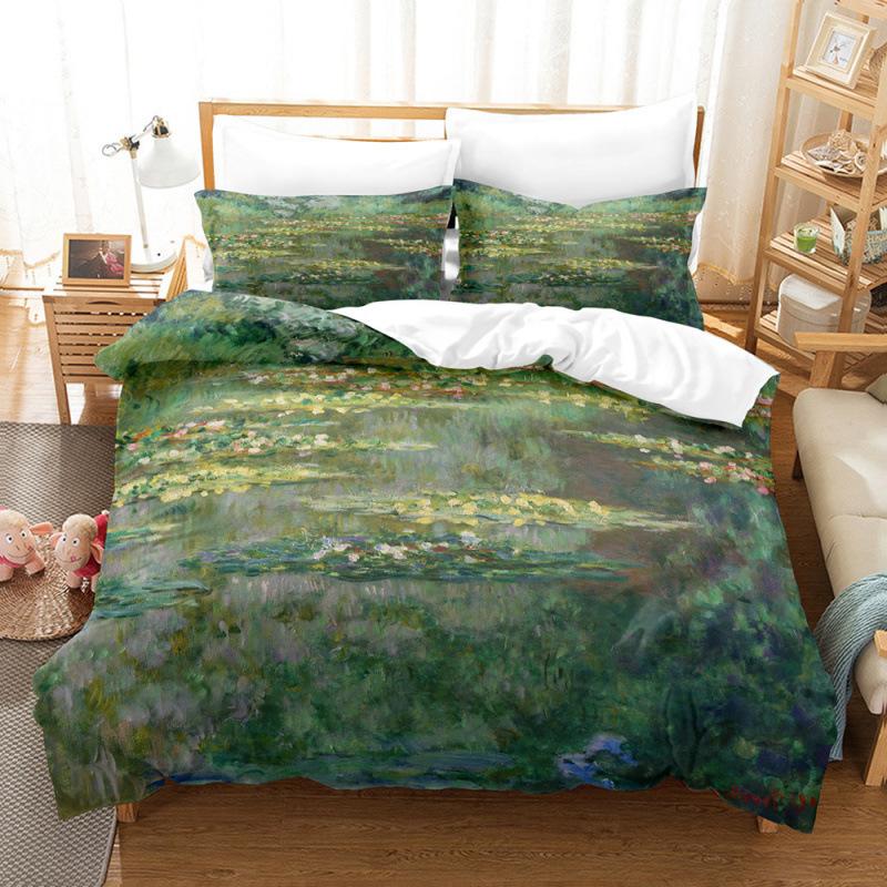 Bedding Kit Oil Painting Starry Sky Pattern Two-Piece Set 3D Digital Printing Three-Piece Set