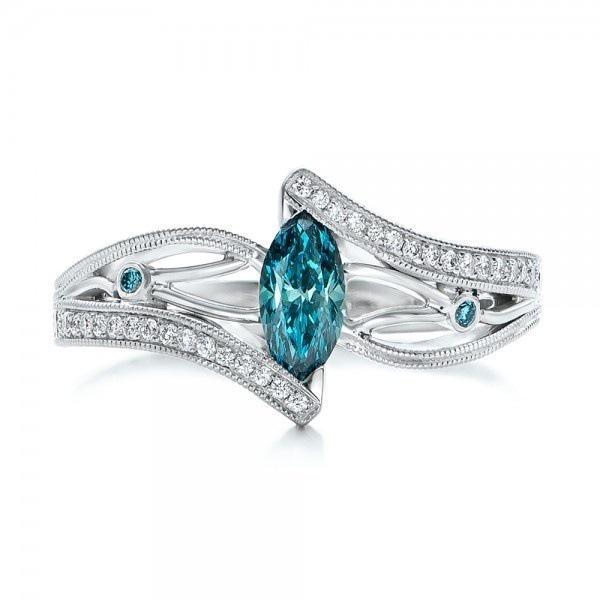 Sanjie Wish Offers Luxury Aquamarine Topaz Engagement Rings with European and American Designs.