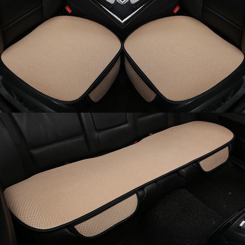Ice Silk Car Seat Cushion Set - Universal, Non-Slip, Breathable, Backless, All-Season Cooling Pad.