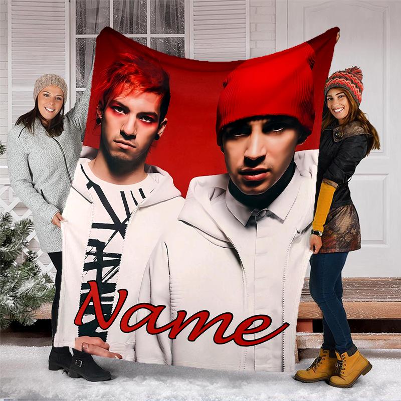 Personalized Custom Name Blanket - twenty one pilots Print Design,Blanket for Sofa,Bed,Travel,Camping - Soft and Warm, Great Gift