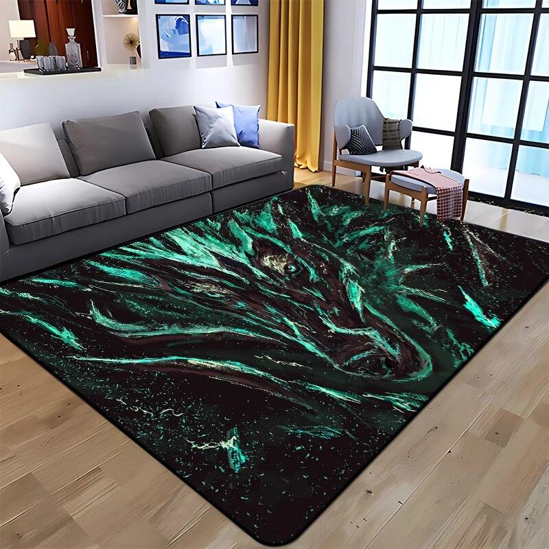 Best Selling Wolf Art Printed Carpet for Living Room Large Area Rug Soft Mat E-sports Chair Carpets Alfombra Gifts Dropshopping
