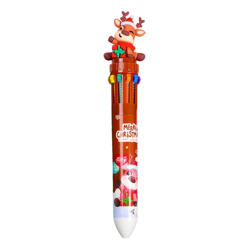 Christmas Pen Retractable Ballpoint Pen Christmas Party Favor Supplies for Kid Student Calss Reward