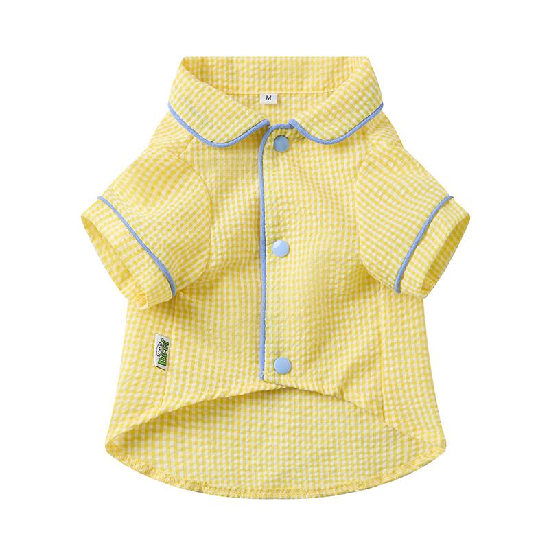 

Summer Dog Shirt Pajamas Cat Puppy Yorkies Pomeranian Shih Tzu Shih Tzu Poodle Bichon Schnauzer Dog Clothes Pet Clothing Costume XXS жовтий