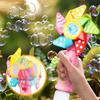 Automatic Windmill Bubble Blower Toy with Handheld Multi-Hole Wand