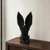 3D Printed Kneeling Angel Statue, Praying Cupid Figurine with Delicate Wings, Compact Matte White Desktop Ornament for Home Decor, Shelf, Nightstand