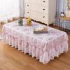 Lace Tablecloth Refinement Red Rectangular Dining Coffee Table Cover Cloth Living Room Home Decoration European-style Dust Cover