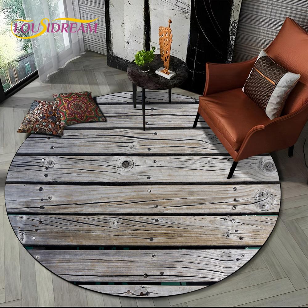 Latest 3D Color Wood Grain Lines Round Area Rug,Carpet Rug for Living Room Bedroom Sofa Child Playroom Decor,pet Non-slip Gift