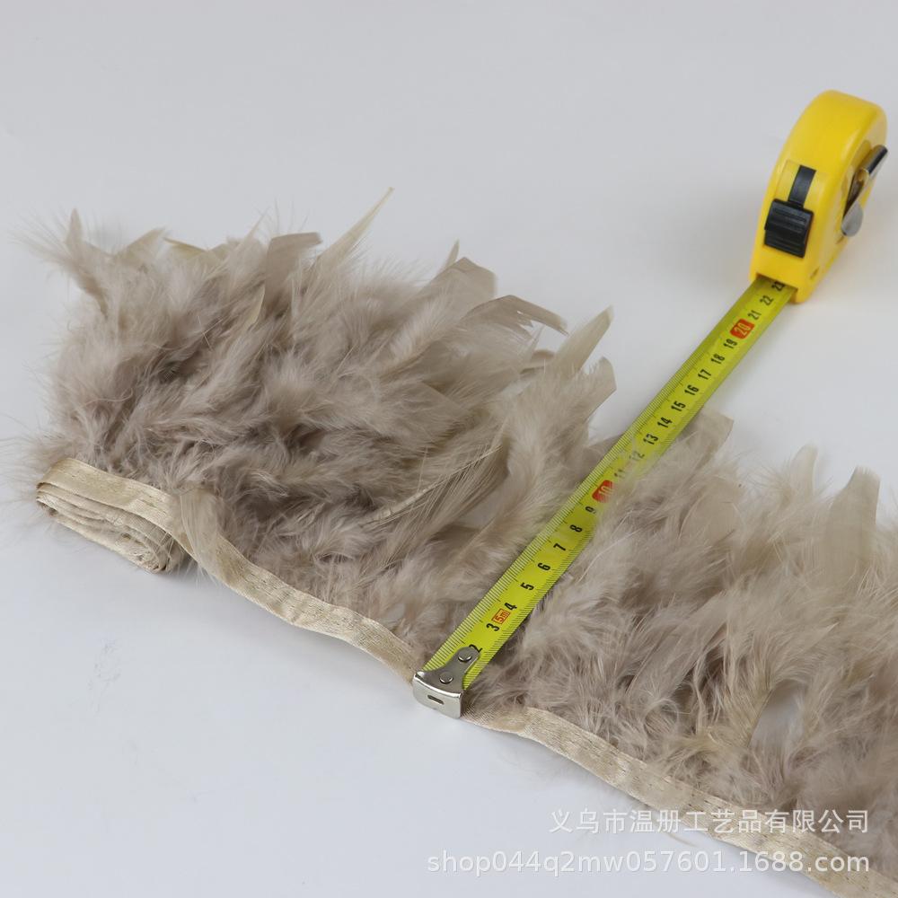 Turkey Feather Cloth Edge Diy Car Doll Decorative Material Fire Lace Dress Skirt 1M/Bag