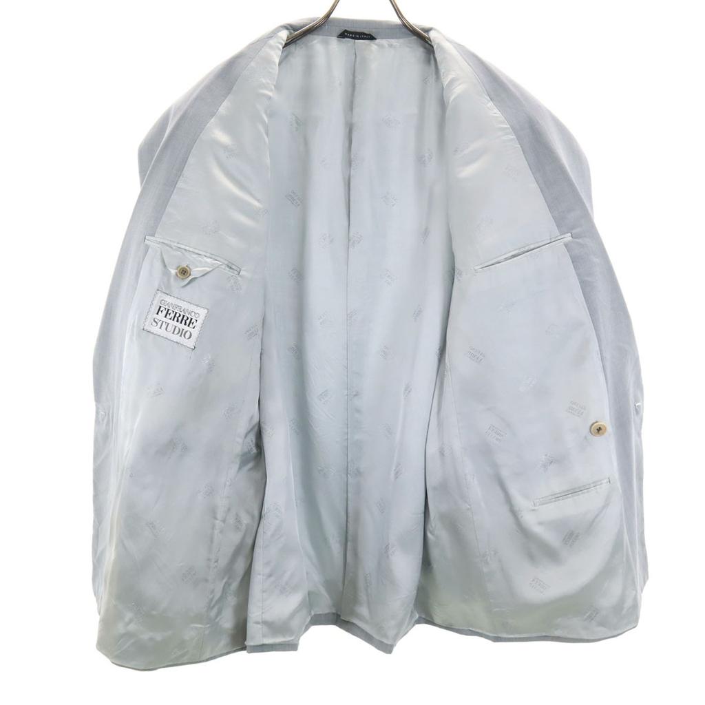 GIANFRANCO FERRE Made in Italy wool suit Setup 44 gray Double button Men's Used