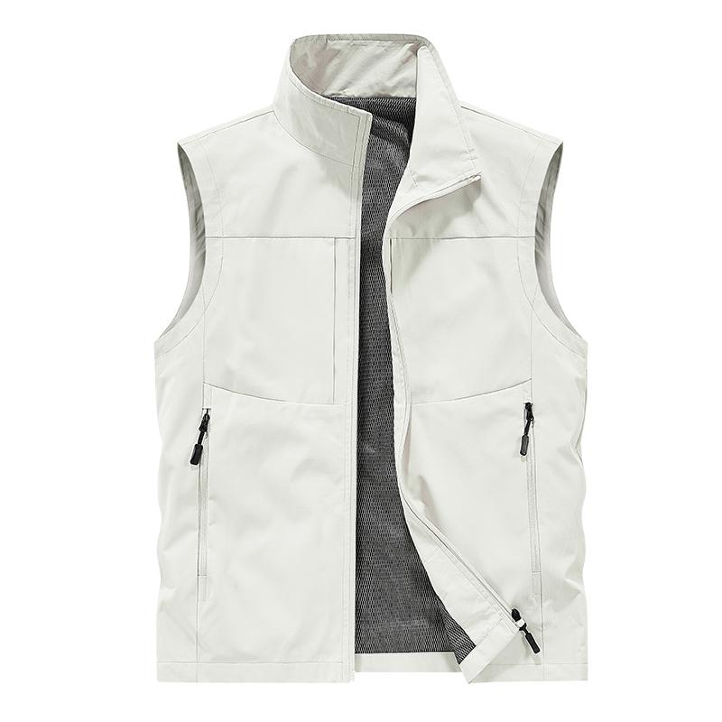 Men's Outdoor Sports Leisure Fishing Windproof Breathable Leather Vest Spring and Autumn Outdoor Sleeveless Camouflage Vest