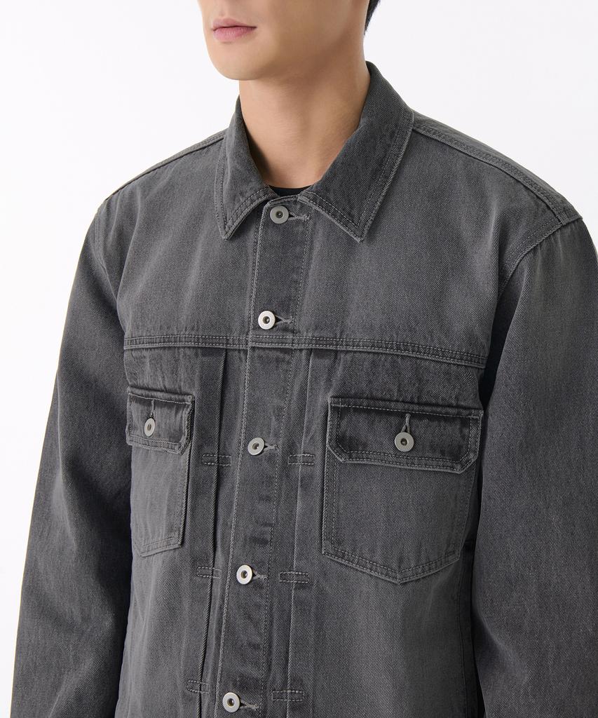 Musinsa Standard Relaxed Denim Trucker Jacket 2 [Grey]