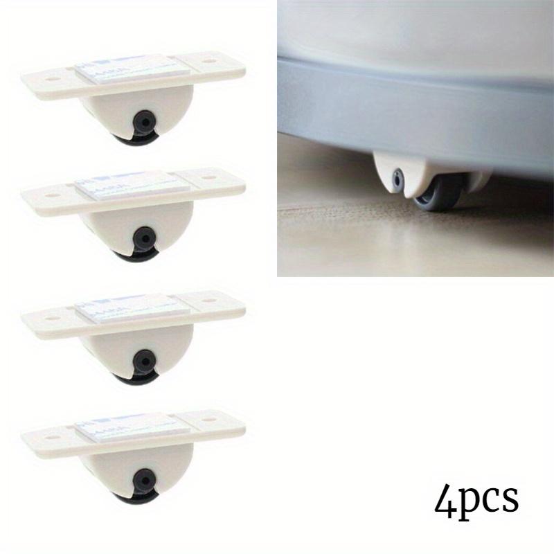 4pcs Small Furniture Fixed Rail Wheels Plastic One-way Small Wheels Pastetable Directional Wheel Hardware Accessories for Cabinet Drawer Storage Box