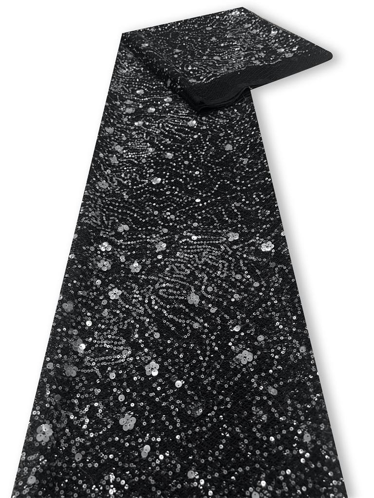 130cm X 1/3/5yard Mesh Embroidery Sequin Fabric Transparent Netting for DIY Women's Dress Formal Gownperformance Outfit Fabric