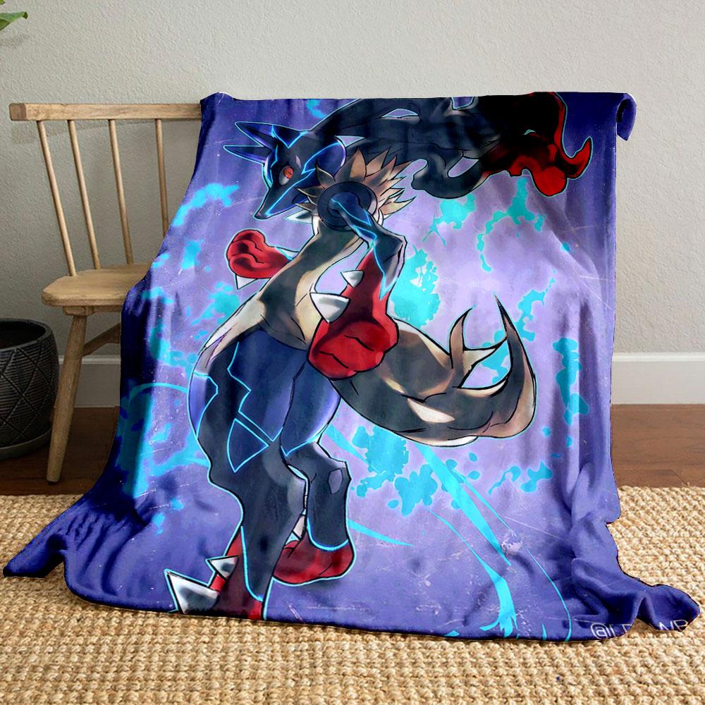 Glowing blue streaks and spiked edges contrast with red accents. for all seasons blanket lunch break throw gift