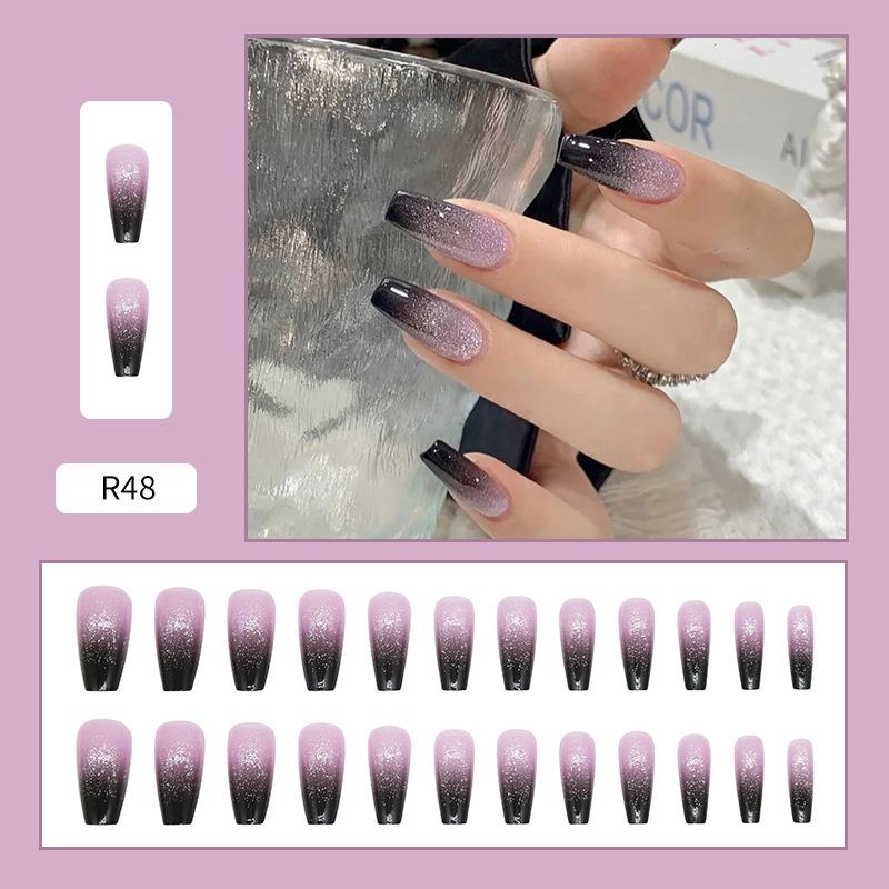 

Fine Glitter Nail Plate Pattern Wearing Toenail Plate 1ml чорний